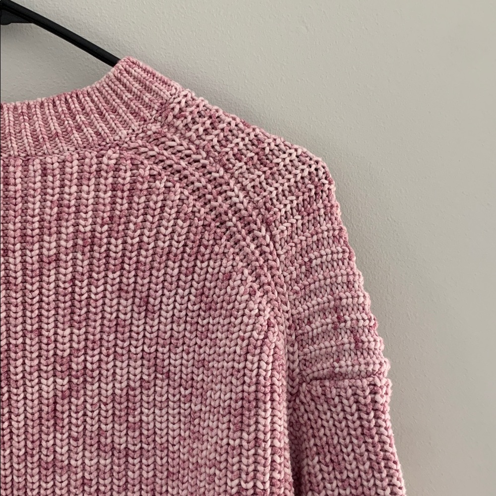 J. Crew Heathered Pink Crew Neck Sweater Size S - Picture 3 of 6